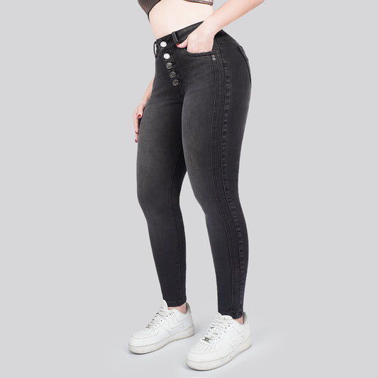 Jeans Skinny Tiro Alto 25264