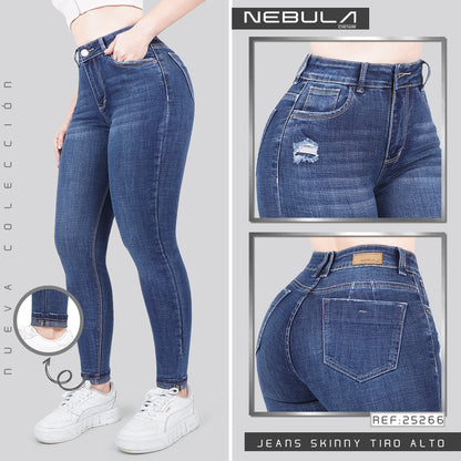 Jeans Skinny Tiro Alto 25266