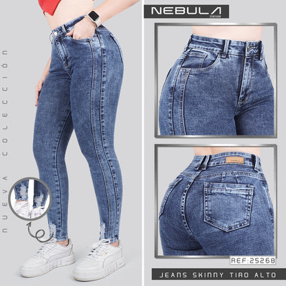 Jeans Skinny Tiro Alto 25268