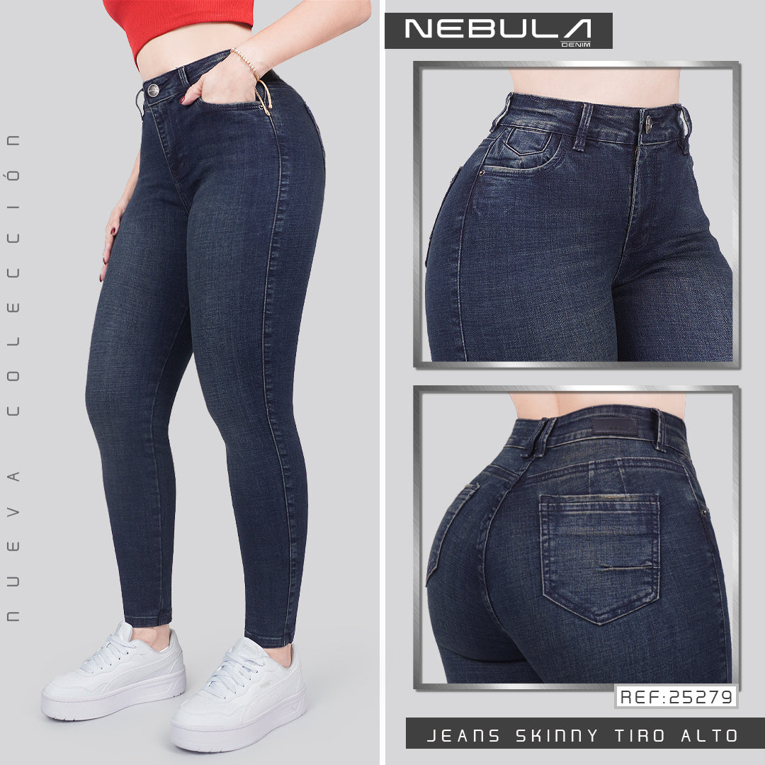 Jeans Skinny Tiro Alto 25279