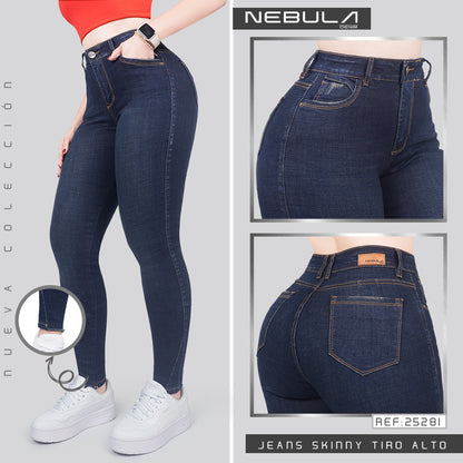 Jeans Skinny Tiro Alto 25281