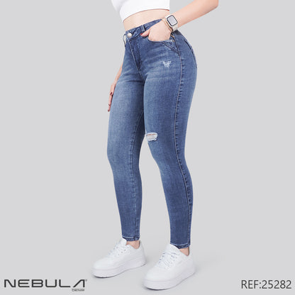 Jeans Skinny Tiro Alto 25282