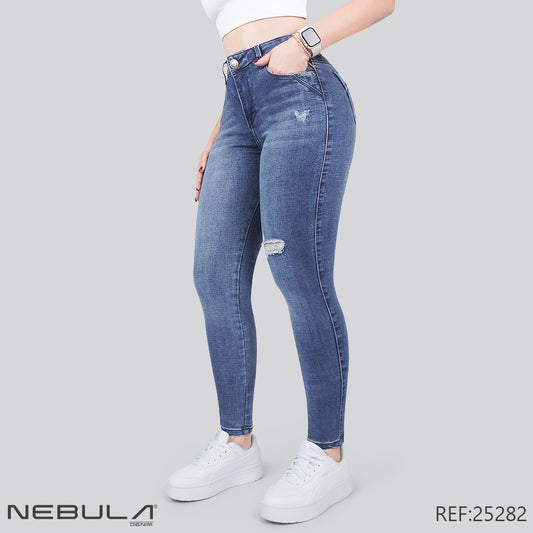 Jeans Skinny Tiro Alto 25282