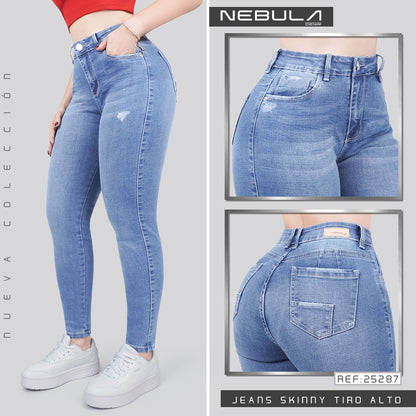 Jeans Skinny Tiro Alto 25287