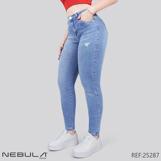 Jeans Skinny Tiro Alto 25287