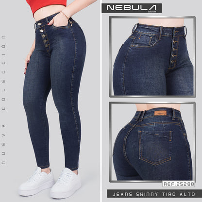 Jeans Skinny Tiro Alto 25288