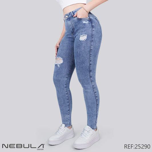 Jeans Skinny Tiro Alto 25290