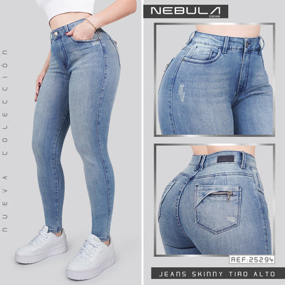 Jeans Skinny Tiro Alto 25294
