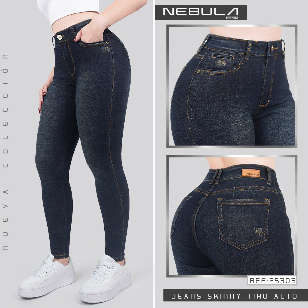 Jeans Skinny Tiro Alto 25303