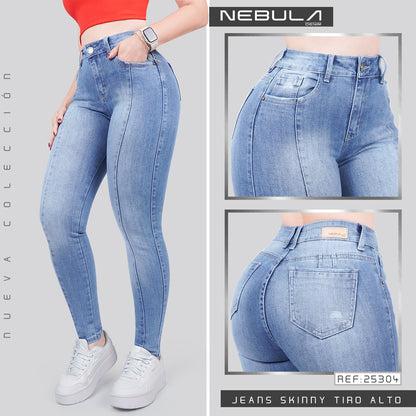 Jeans Skinny Tiro Alto 25304