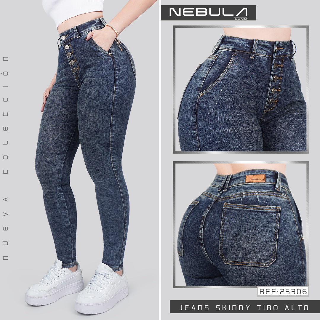 Jeans Skinny Tiro Alto 25306