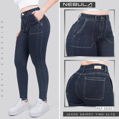 Jeans Skinny Tiro Alto 25307