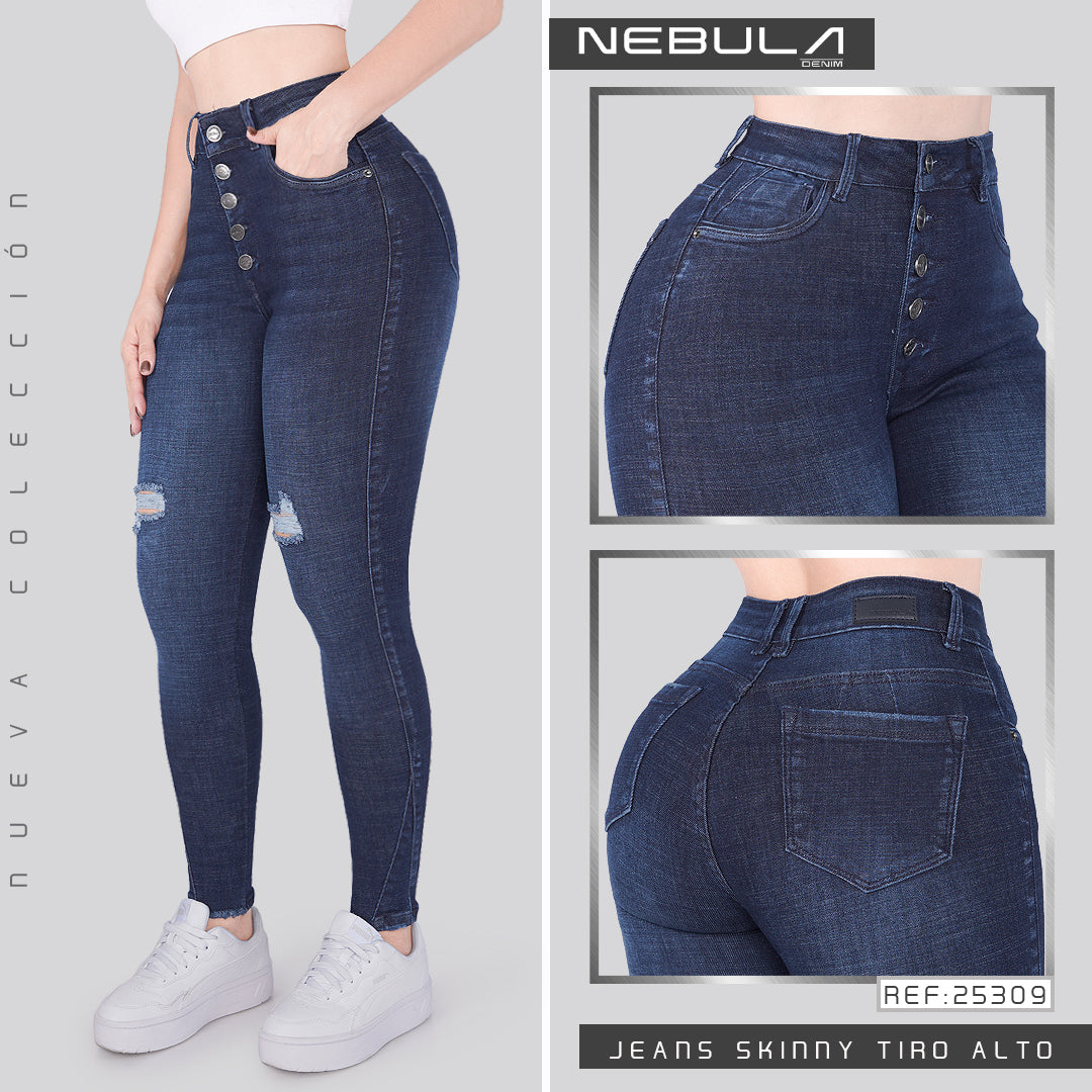 Jeans Skinny Tiro Alto 25309
