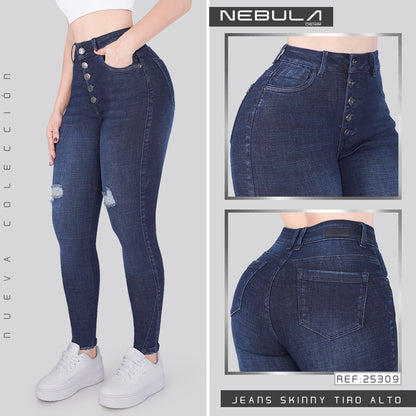 Jeans Skinny Tiro Alto 25309