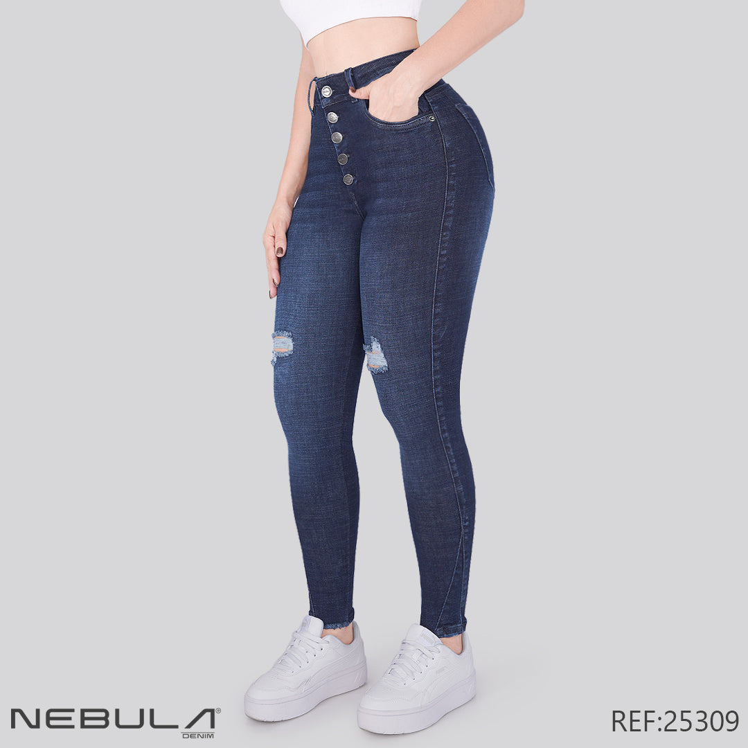 Jeans Skinny Tiro Alto 25309