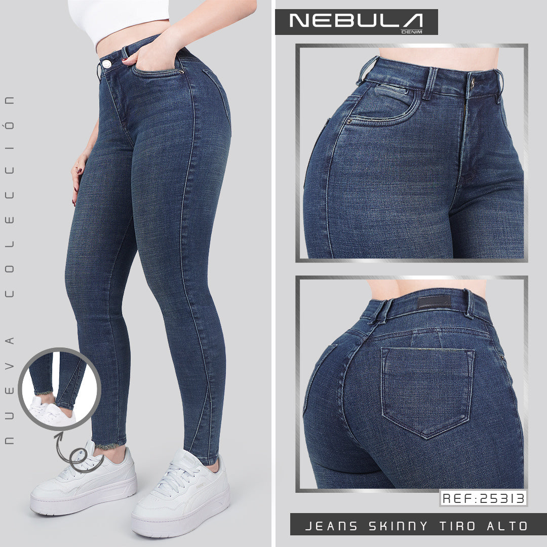 Jeans Skinny Tiro Alto 25313