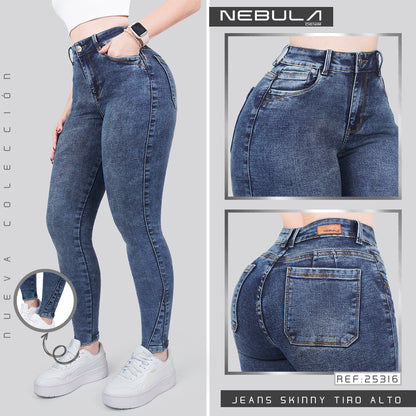 Jeans Skinny Tiro Alto 25316