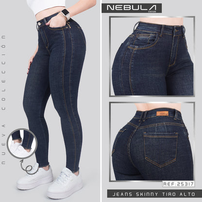 Jeans Skinny Tiro Alto 25317