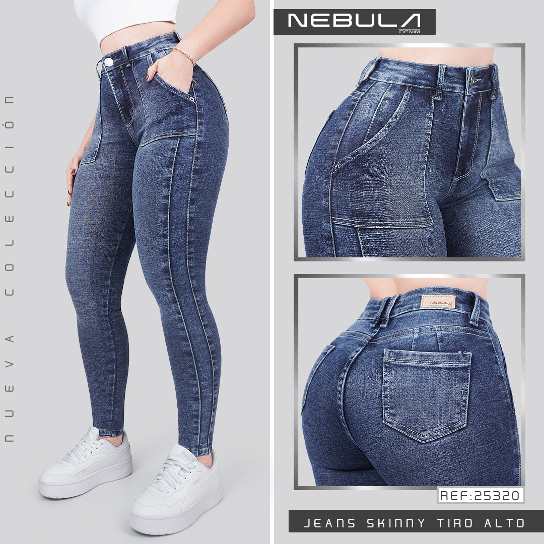 Jeans Skinny Tiro Alto 25320