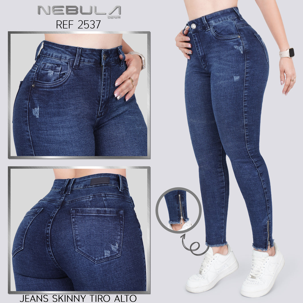 JEANS MUJER SKINNY TIRO ALTO 2537