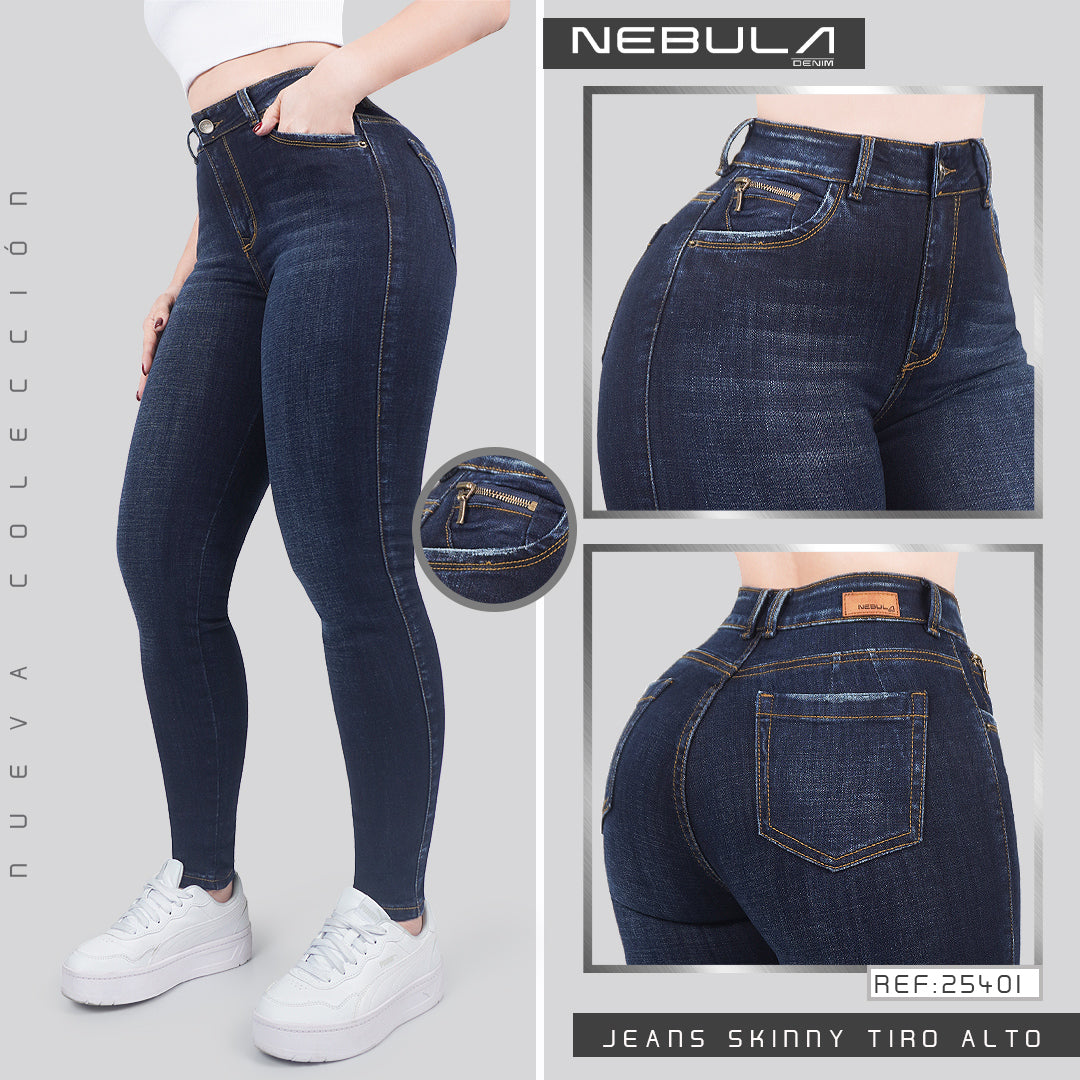 Jeans Skinny Tiro Alto 25401