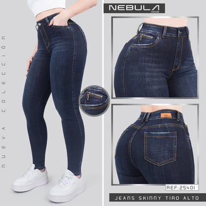 Jeans Skinny Tiro Alto 25401