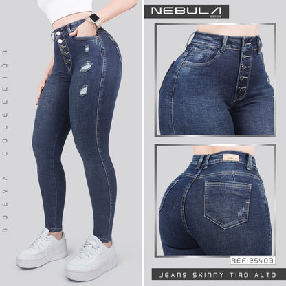 Jeans Skinny Tiro Alto 25403