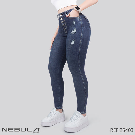 Jeans Skinny Tiro Alto 25403