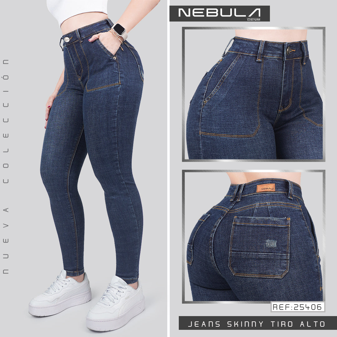 Jeans Skinny Tiro Alto 25406