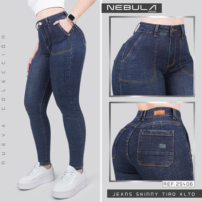 Jeans Skinny Tiro Alto 25406