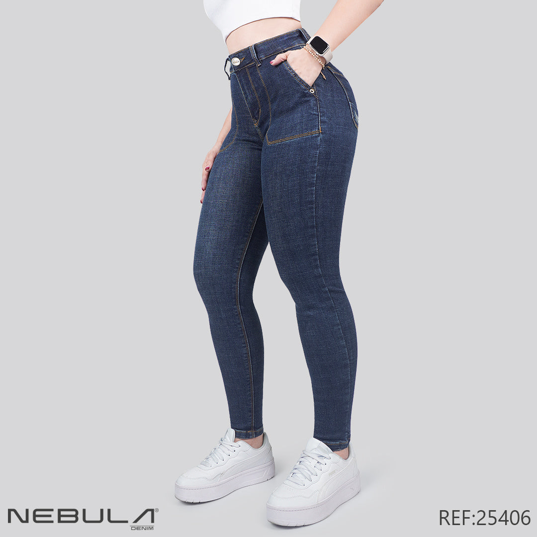 Jeans Skinny Tiro Alto 25406