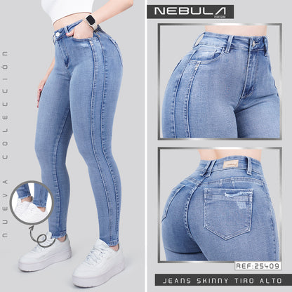 Jeans Skinny Tiro Alto 25409