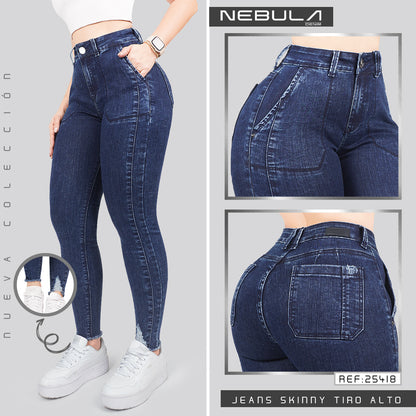 Jeans Skinny Tiro Alto 25418