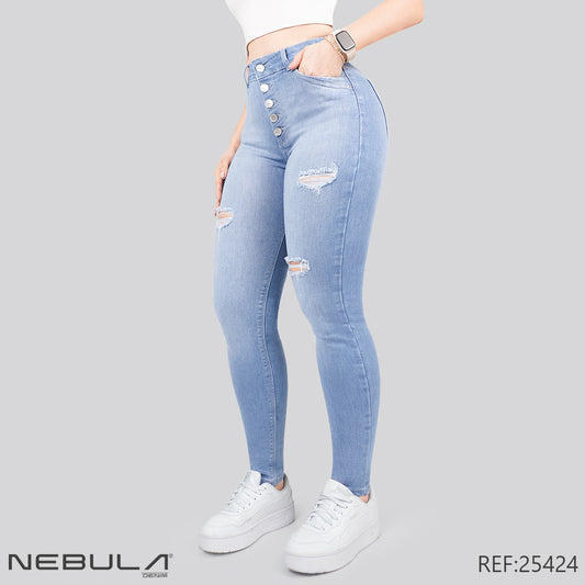 Jeans Skinny Tiro Alto 25424