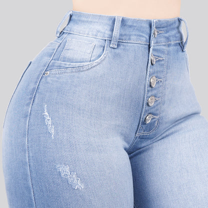 Jeans Skinny Tiro Alto 25424