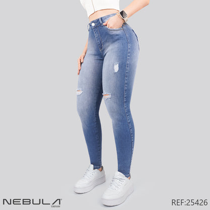 Jeans Skinny Tiro Alto 25426