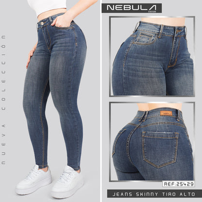 Jeans Skinny Tiro Alto 25429