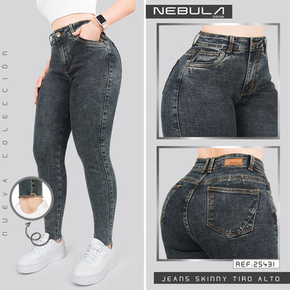 Jeans Skinny Tiro Alto 25431