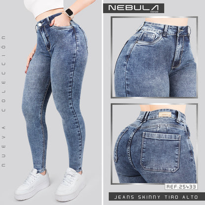 Jeans Skinny Tiro Alto 25433