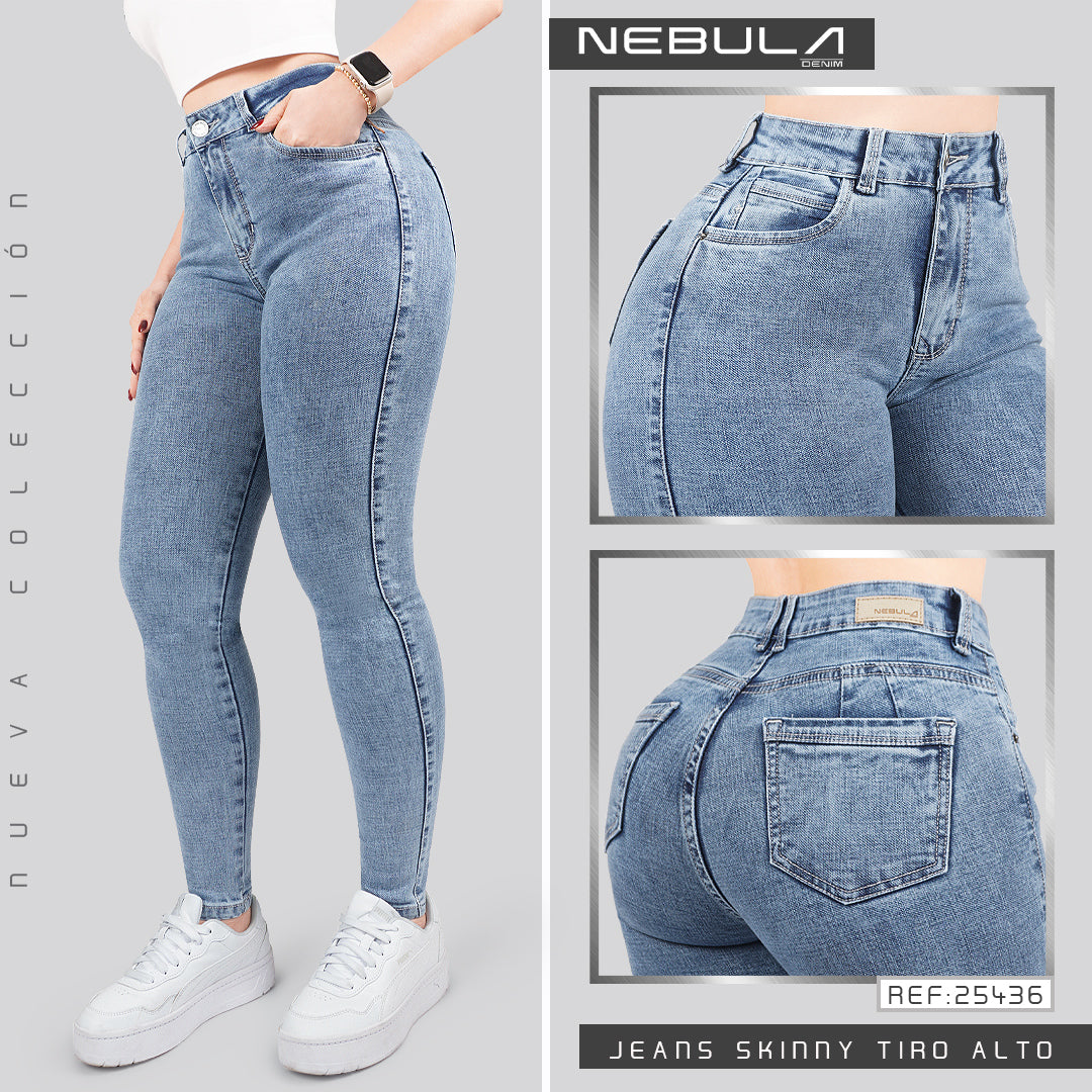 Jeans Skinny Tiro Alto 25436