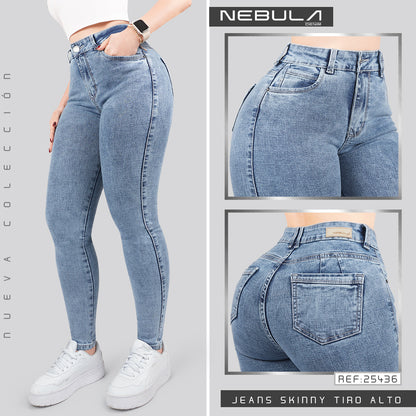 Jeans Skinny Tiro Alto 25436