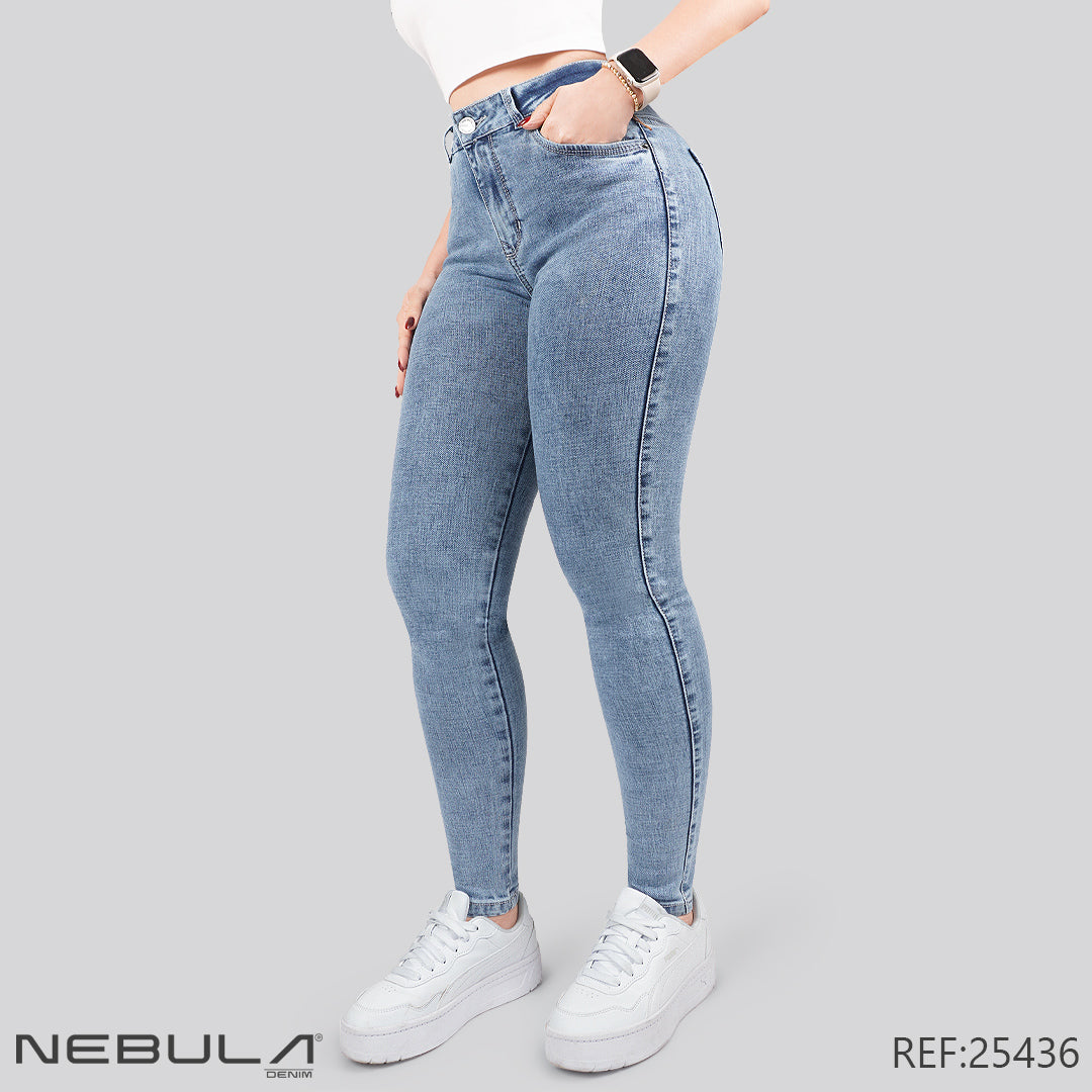 Jeans Skinny Tiro Alto 25436