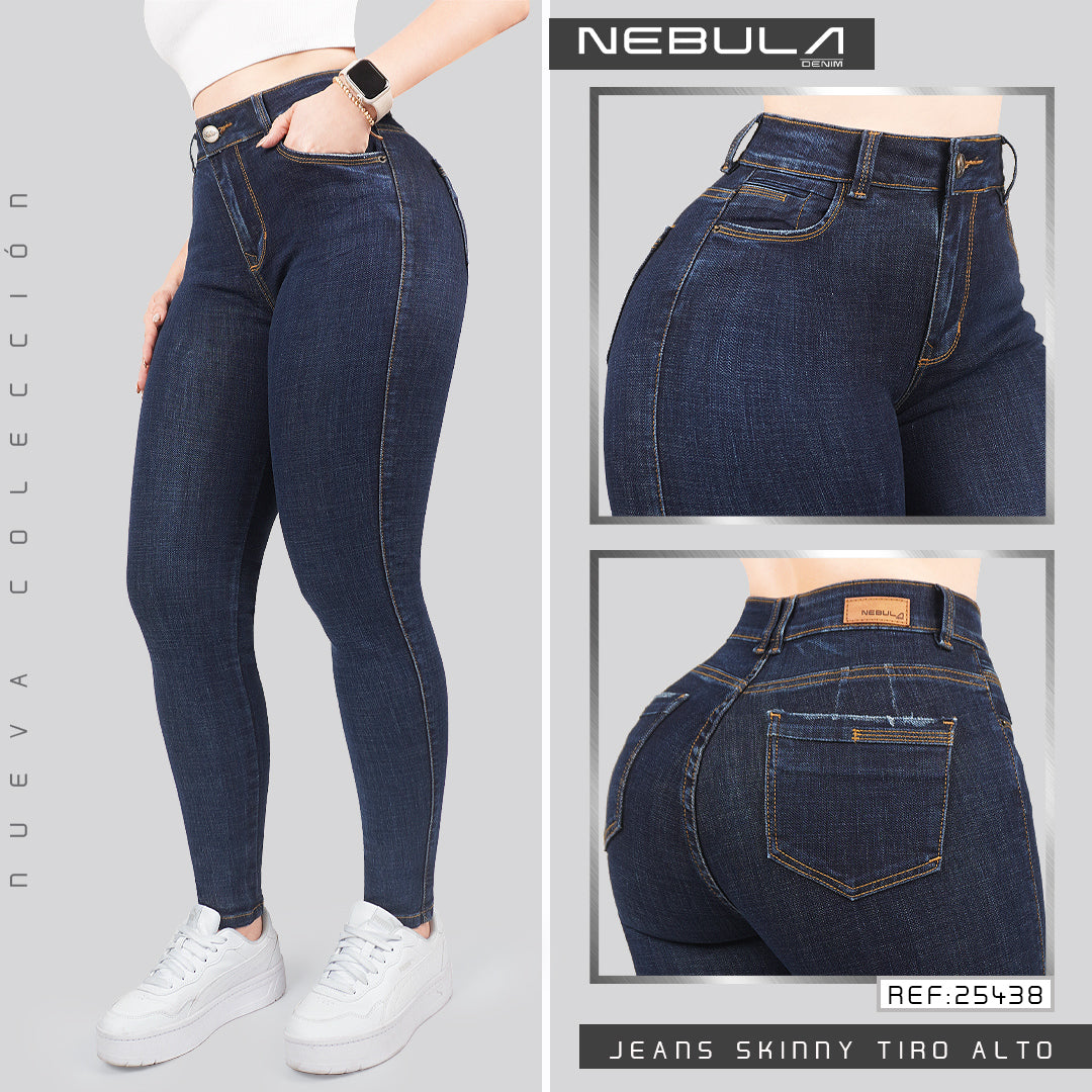 Jeans Skinny Tiro Alto 25438