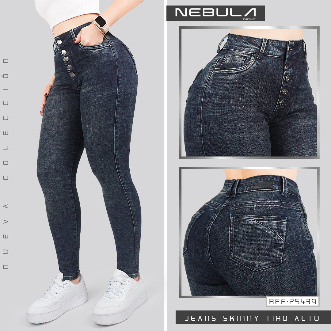 Jeans Skinny Tiro Alto 25439
