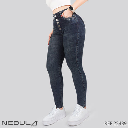 Jeans Skinny Tiro Alto 25439