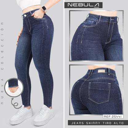 Jeans Skinny Tiro Alto 25441