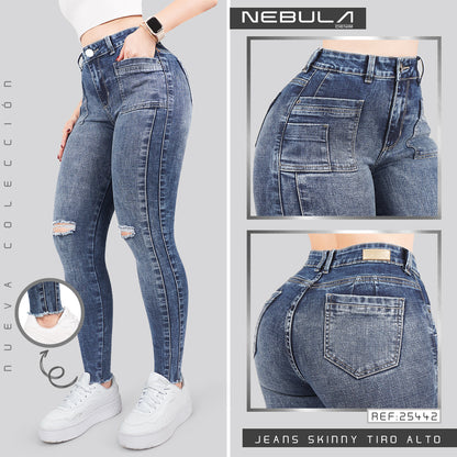 Jeans Skinny Tiro Alto 25442