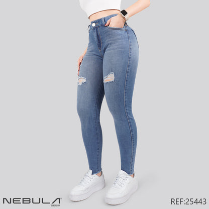 Jeans Skinny Tiro Alto 25443