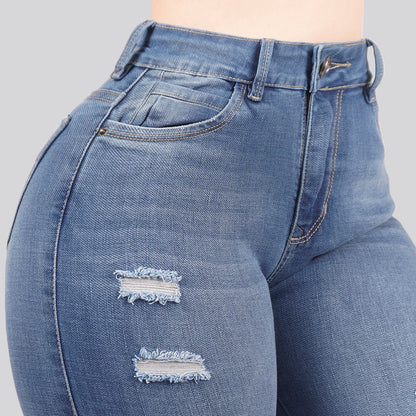 Jeans Skinny Tiro Alto 25443
