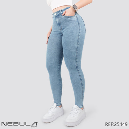 Jeans Skinny Tiro Alto 25449